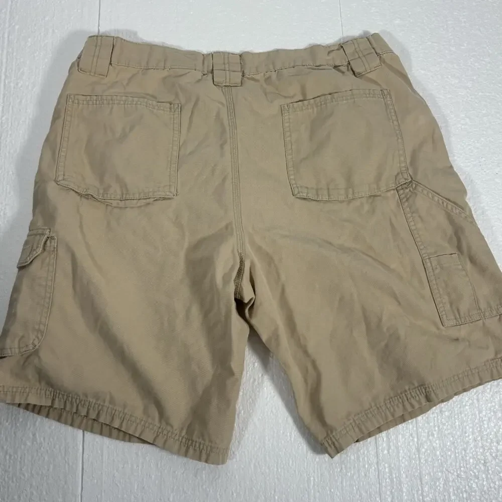 Men's C.E. SCHMIDT Workwear Solid Beige Cargo‎ Cotton Shorts Size 38